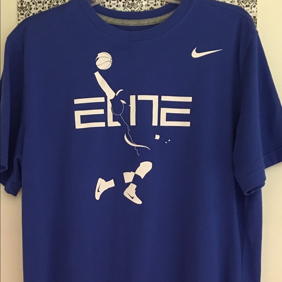 🔥 Nike ELITE Basketball 🏀 DRI FIT Tee Shirt Men’s LRG - Picture 1 of 5